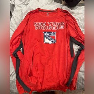 ⭐️ Men New York Rangers Hockey Long Sleeve Tee Shirt Size Extra Large